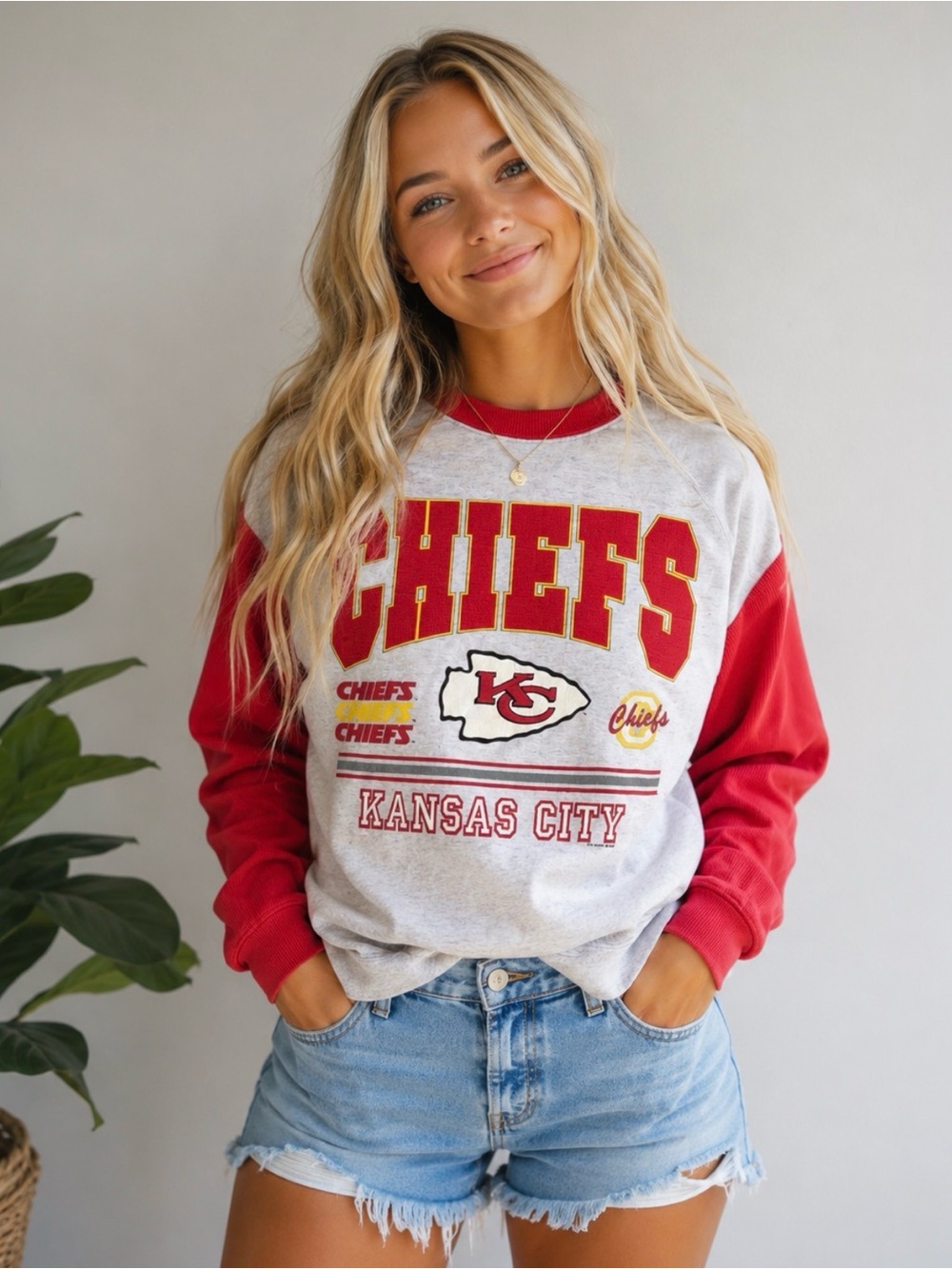 🔺VINTAGE KANSAS CITY NFL FOOTBALL SWEATSHIRT RARE